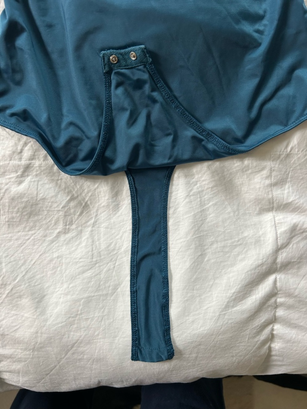 Teal Blue Stringy Back Bodysuit - Picture 4 of 4
